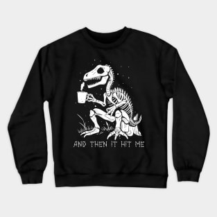 Funny Skeleton Dinosaur Costume Goth Men Women Halloween Crewneck Sweatshirt